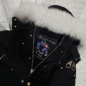 Moose Knuckles Kids Unisex Parka with Fox Fur